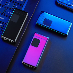 Isqueiro usb recarregável e à prova de vento, acessório para fumantes, cigarros, chama, charuto, isqueiro com caixa de presente - Product Image 5