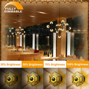 Nửa <span class=keywords><strong>Chrome</strong></span> G80 <span class=keywords><strong>LED</strong></span> Globe <span class=keywords><strong>Bulb</strong></span> 6 Wát Sliver Top đèn dây tóc - Product Image 5