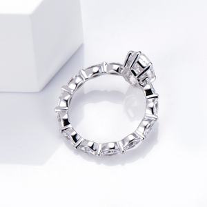 Joyería Messi MSR-1326 Oro Blanco de 18K con Diamante Cultivado en Laboratorio de 2.0CT, Anillos de Boda de Lujo para Mujer - Product Image 6