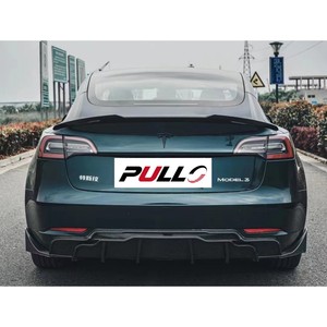 ระบบตัวถังรถดัดแปลงสำหรับ <span class=keywords><strong>Tesla</strong></span> รุ่น3เพื่อ Fast <span class=keywords><strong>Aero</strong></span> Kit 2019-ON ด้านหน้ากระโปรงสปอยเลอร์กันชนธงกันชนด้านหลัง