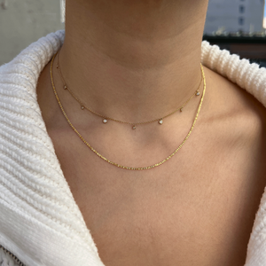 Collar de <span class=keywords><strong>Cadena</strong></span> Personalizado MaiYi, Cadenas de Oro Real de 14K, Collar de <span class=keywords><strong>Cadena</strong></span> Cubana con Cuentas - Product Image 4