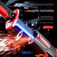 Kidult Toys cadeau en plastique Sparkblade épée jouet réaliste fumée multicolore lumière LED épée avec gaine et effet d'étincelle éblouissant