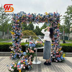 SMOOTH <b>Artificial</b> Silk Rose <b>Hydrangea</b> Square <b>Flower</b> Arrangement Silk Handmade Eco-Friendly Wedding <b>Flower</b> Arch Decoration - Product Image 1