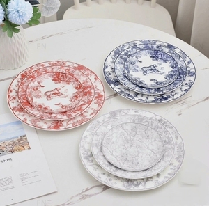 Wholesale Luxury Bone China Dinnerware Set Eco-Friendly Porcelain Dinnerware Sets for Restaurants - Product Image 1