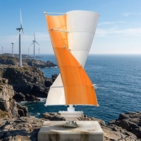 Système de générateur d'énergie éolienne à spirale verticale hybride solaire-éolienne 5 kW