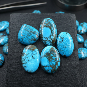 MAHNAJ GEMS Wholesale Blue Magnesite Turquoise Stone Loose Gemstone Flatback Cabochons for DIY Ring Necklace - Product Image 4