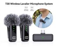 Mikrofon Lavalier Nirkabel untuk iPhone Android Kamera DSLR Smartphone Gaming Youtube Perekaman Video Streaming
