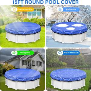 Couverture de <span class=keywords><strong>piscine</strong></span> <span class=keywords><strong>d</strong></span>'hiver en PVC poly robuste, adaptée à la taille de la <span class=keywords><strong>piscine</strong></span> 24 pi, couverture de <span class=keywords><strong>piscine</strong></span> <span class=keywords><strong>ronde</strong></span> <span class=keywords><strong>hors</strong></span> <span class=keywords><strong>sol</strong></span> - Product Image 4