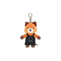 Pendentif en peluche renard personnalisé OEM ODM, porte-clés en peluche mignon avec logo, jouet promotionnel