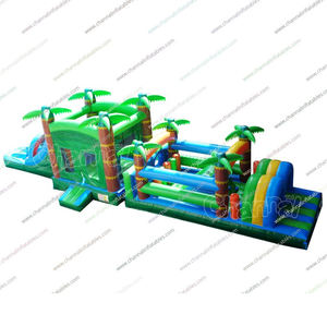 Guerras carrera de obstáculos puente tobogán inflable agua húmeda <span class=keywords><strong>piscina</strong></span> parque infantil gorila inflable Castillo carrera de obstáculos parque infantil - Product Image 4