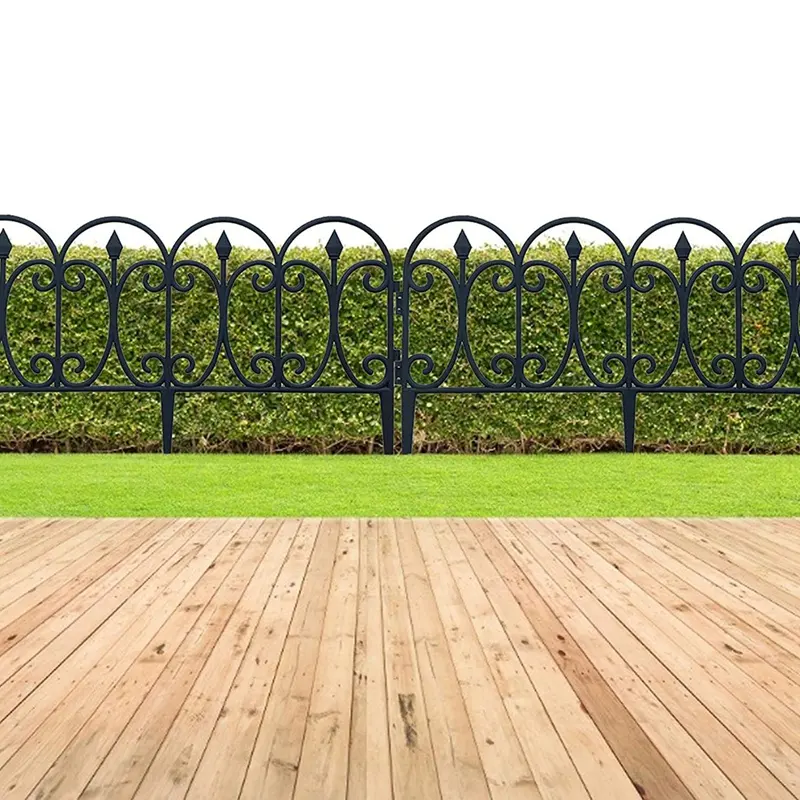 Cheap Modern Decorative Short Wrought Iron Metal Garden Fence
