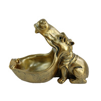 Hippopotame – statue de rangement, artisanat, ornement, Figurines, bureau, comptoir, Table, décoration en résine, cadeau d'anniversaire de vacances