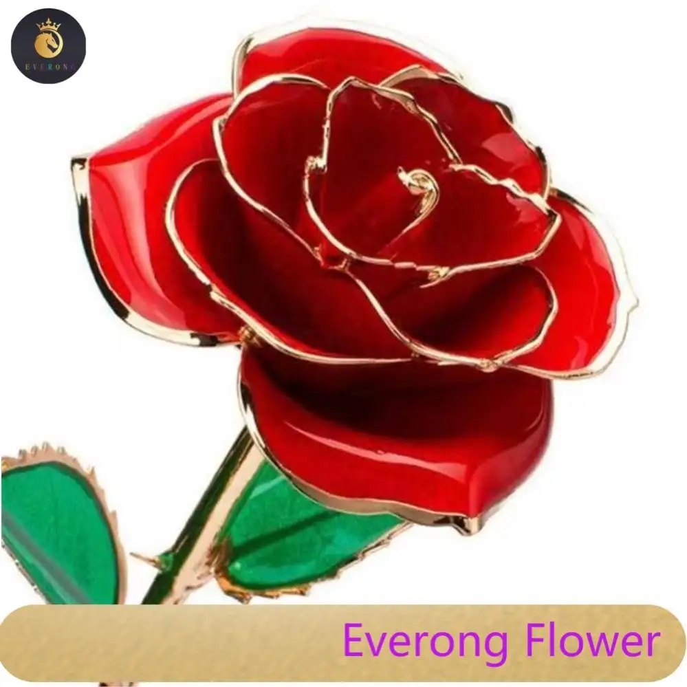 F88 Golden Dipped 24 Karat Gold Rose Konservierte Rose Real Craft Valentinstag Geschenk 24K Golden Plated Rose Flower