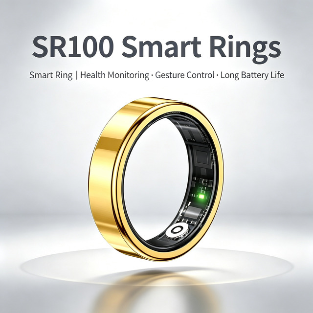 Wholesale Ip68 5ATM Gesture Control Slim Thin Waterproof Sleep Sport Fitness Health Ai Monitor Tracker Smart Rings with Good App