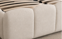 Cadre de lit rembourré moderne en tissu bouclé, lit plateforme à bulles, taille King ou Queen, meubles de chambre à coucher