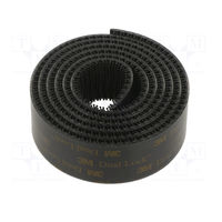Bande de fixation auto-agrippante en plastique noire 3M SJ3550CF de type double verrouillage 250, 1 pouce x 10 pieds