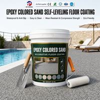 Revêtement de sol en résine époxy à sable coloré, autonivelant, faible teneur en COV, écologique, séchage rapide pour hôpitaux, cliniques, écoles, couloirs, sans joint