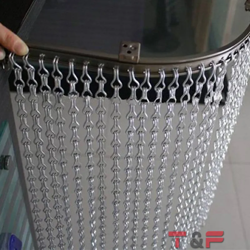 Декоративная металлическая цепь, занавеска из алюминиевой цепи, металлическая занавеска для разделителя комнаты