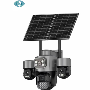 Caméra de sécurité solaire 20MP AOV 4G 4 objectifs 4 écrans Suivi humain Enregistrement 24h/24 CCTV avec panneau solaire 15W Batterie 13200mAh - Product Image 1