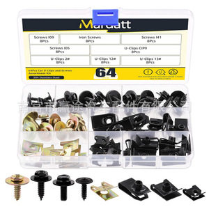 Winning Journey – Kit d'assortiment de 64 attaches et vis en U pour voiture, pour pare-chocs, garde-boue et capot moteur, en acier inoxydable 304 - Product Image 1