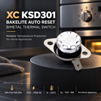 Thermostat XC KSD301 en bakélite à réinitialisation automatique 10A 110V-250VAC 0-210 ° Interrupteur thermique bimétallique C UL TUV VDE pour appareils électroménagers