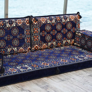 Set di divani in tessuto etnico arabico Jalsa marocchino componibile quadrato componibile con imbottitura in spugna per soggiorno e uso alberghiero - Product Image 4