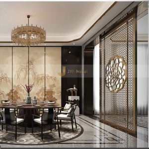 ANN012 Custom Multi-Functional Coated Contemporary Classic Modern Art Theme Durable Stainless Steel <b>Partition</b> <b>Screen</b> Hallway - Product Image 4