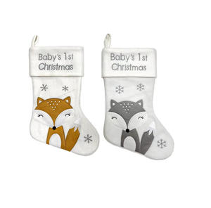 Chaussette de Noël Adorable Renard Nordique pour Nouveau-né – Idéale pour la Décoration de Noël à la Maison - Product Image 3