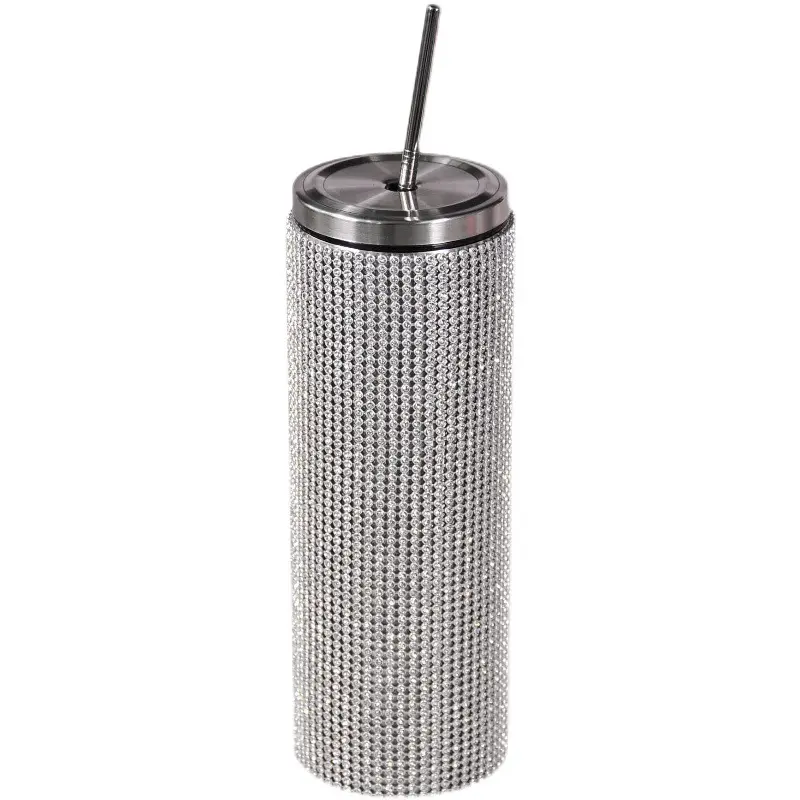 Custom Logo 500ML Stainless Steel Insulated Bling Cups Rhinestone Digital Tumbler Flask Thermos Vacuum Water Bottle Thermos