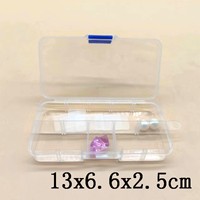 Petits étuis transparents verrouillent boîte de rangement en plastique pour conteneur peu encombrant avec compartiment à 10 grilles avec poignées boîte d'emballage