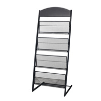 Étagère de rangement pliable en acier moderne et écologique pour salles de conférence, magazines et journaux - Meuble commercial durable et réglable