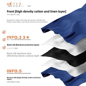 Tende oscuranti in tinta unita con isolamento termico parasole <span class=keywords><strong>per</strong></span> soggiorno a casa Hotel soggiorno camera da letto balcone nero - Product Image 3