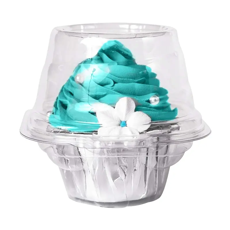 Aangepast Ontwerp Pp Clamshell Voedselcontainer 3.5 Inch Mini Doorzichtige Plastic Cupcake-Dozen