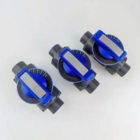 PVC True Union Dosier-Kugelhahn mit Skalenanzeige, einstellbares Durchflussregelventil für chemische Wasseraufbereitungsanlagen