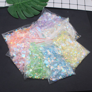 50g Mixte Polymère Argile Tranches Flocon De Neige Étoiles Fleurs Paillettes Paillettes Sprinkles-DIY Artisanat Modèle Décoration Fleurs Rougeoyantes - Product Image 1