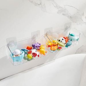 <b>Bath</b> Toy <b>Storage</b> Holder for Bathtub, Clear <b>Bath</b> Toy Organizer Large Capacity Bathtub Toy <b>Storage</b> Shower Caddy for Bathroom - Product Image 1
