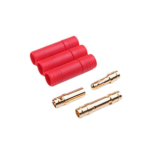 AMASS AM-1011A Connecteur Balle Plaqué Or 3,5 mm 3 Broches avec Gaine en Nylon, Courant Continu 35A pour Modèles Multi-Rotor et RC - Product Image 2