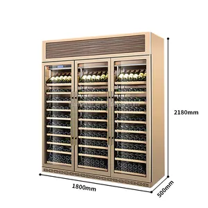 MUXUE 3 Glass Door Wine Display Cooler Red Wine Refrigerator Wine Cooler Fridge MX-HJG1800F