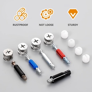 Furniture <b>Accessories</b> Cam Fittings Fasteners Zinc Alloy Modern <b>Kitchen</b> Dining <b>Cabinet</b> Connector Connecting Bolt Eccentric Wheel - Product Image 2