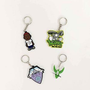 Custom High Quality 3D Silicone Cartoon Anime Rubber Key Chain 3D Pvc Key Ring Kawaii Keychain - Product Image 4