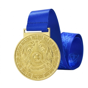 Médaille en alliage de zinc 3D personnalisée de 70 mm en stock pour l'école du Kazakhstan - Product Image 2