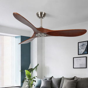 มอเตอร์ติดเพดานแบบใบพัดไม้3ใบมีด LED แบบเงียบมีรีโมทคอนโทรลแบบพลิกกลับได้ DC ไม่รวมไฟ - Product Image 4