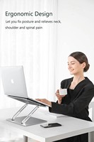 Soporte ergonómico de aluminio para computadora portátil Soporte para computadora portátil para Apple para MacBook Air Pro para Dell para HP