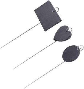 Étiquettes de <span class=keywords><strong>jardin</strong></span> pour plantes, marqueurs résistants aux intempéries, réutilisables, en <span class=keywords><strong>ardoise</strong></span>, à suspendre sur une tige en acier inoxydable pour parterres de fleurs et pots - Product Image 1