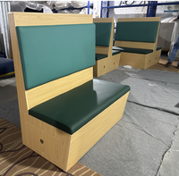 Meubles de restaurant traditionnels modernes, banquette en cuir PU noir pour hôtel et salle à manger