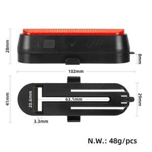 Ulip Red <b>2</b> Sets of Rechargeable Turn Signal Light with 1 Set of Turn Signal Tail Light Remote Control for Segw Max <b>G30D</b> Scooter - Product Image 3