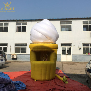 <span class=keywords><strong>Ballon</strong></span> <span class=keywords><strong>humain</strong></span> <span class=keywords><strong>gonflable</strong></span> de pop-corn de crème glacée géante de décor de magasin de crème glacée, cône <span class=keywords><strong>gonflable</strong></span> de crème glacée à vendre - Product Image 3