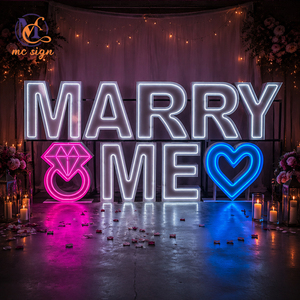 Letras Luminosas Personalizadas de 3 y 4 Pies, Letras Iluminadas MARRY ME para Alquiler en Fiestas, Decoración de Bodas, Señalización Comercial - Product Image 1