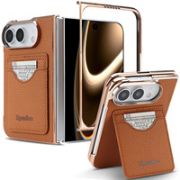 Étui de protection deux-en-un compatible avec 18 Duo, avec coque électroplaquée, fente pour carte anti-scanner, design uni