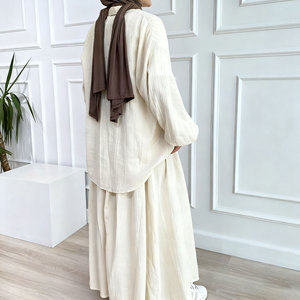 2025 mới của phụ nữ thanh lịch hồi giáo mỏng ăn mặc thời trang Polyester abaya cho đám cưới mùa thu & mùa đông mùa cộng với kích thước - Product Image 4